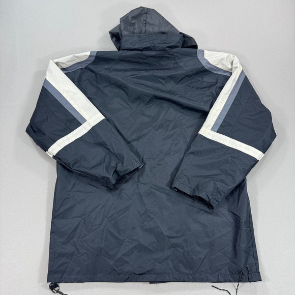 Adidas Reversible Jacket Full Zip Hooded Men's Large Navy Blue‎ Windbreaker - Picture 3 of 9
